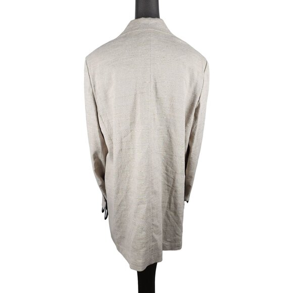 Theory NWT Oat Melange Linen Double Breasted Blazer Jacket 14 - Picture 4 of 9